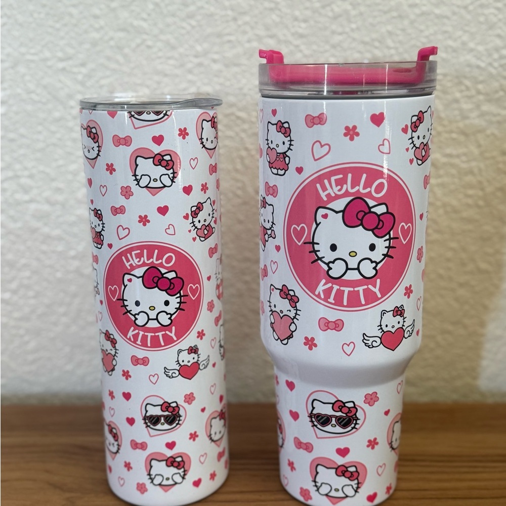 Hello Kitty Pink and White Tumblers